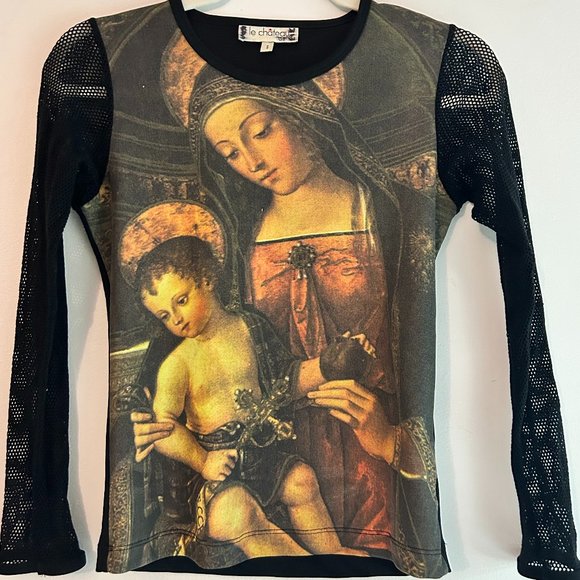 Vintage Fishnet Le Chateâu Long Sleeve - Picture 1 of 3